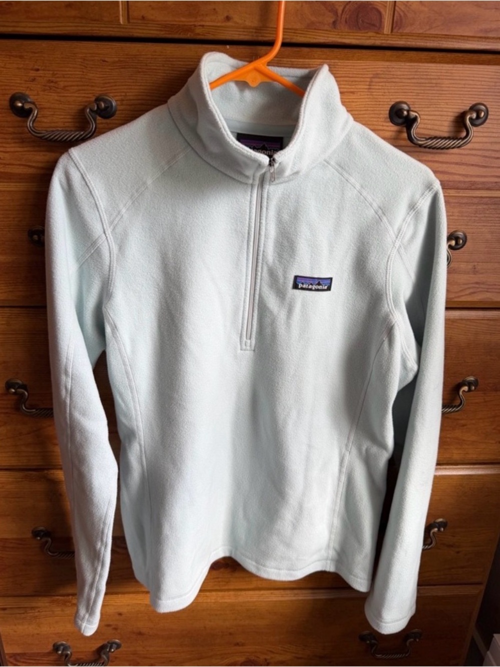 New Patagonia Women's Light Mint Quarter-Zip Fleece Pullover M
